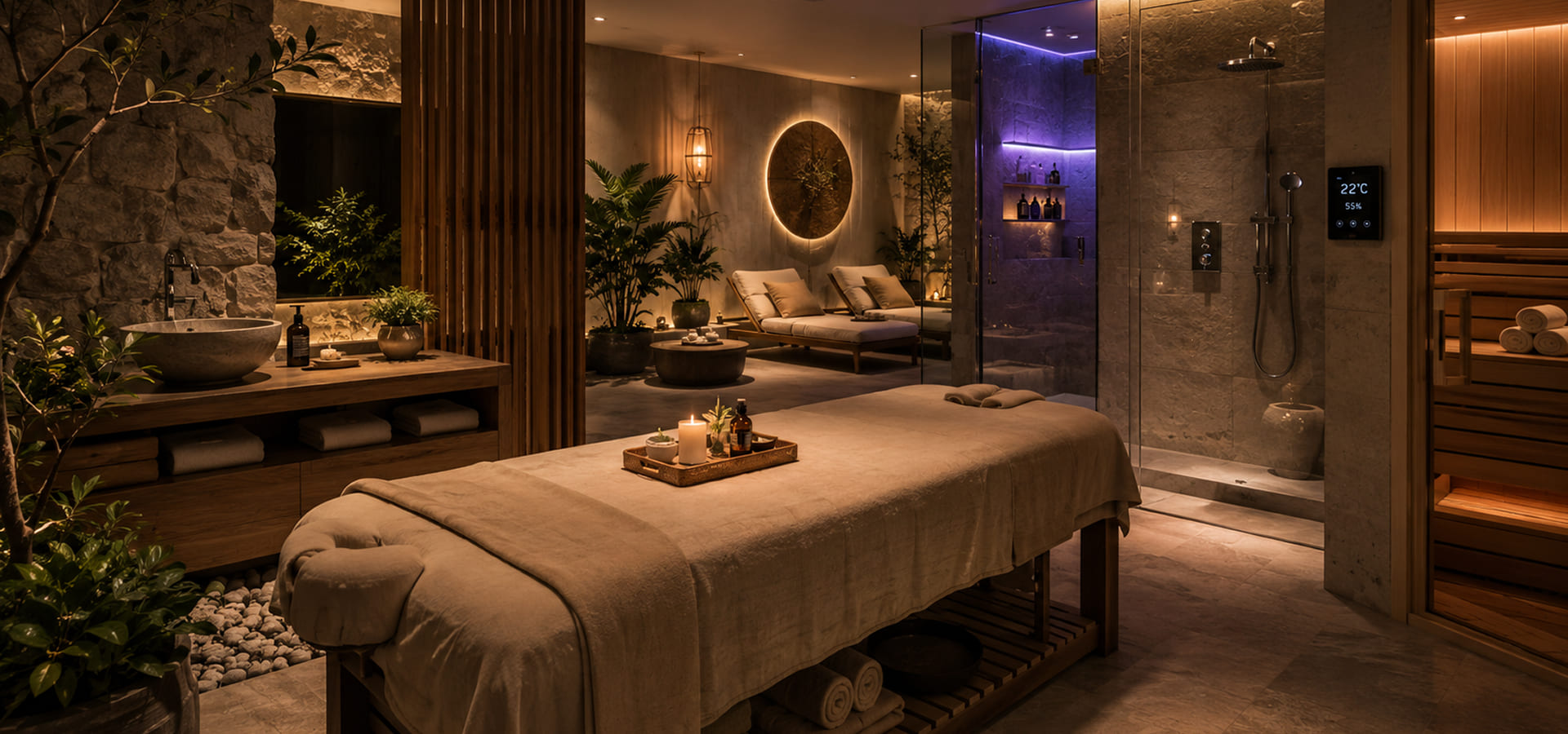 Spa inteligente con ambientes controlados (vista 2)