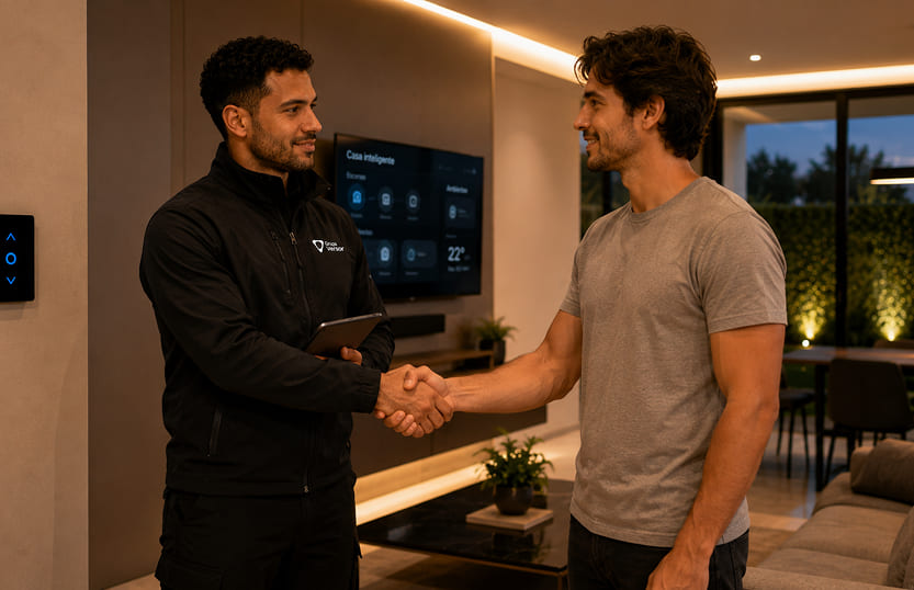 Dos hombres dándose la mano