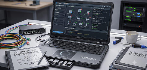 Portátil con equipos de programación para automatización domótica - Grupo Versor